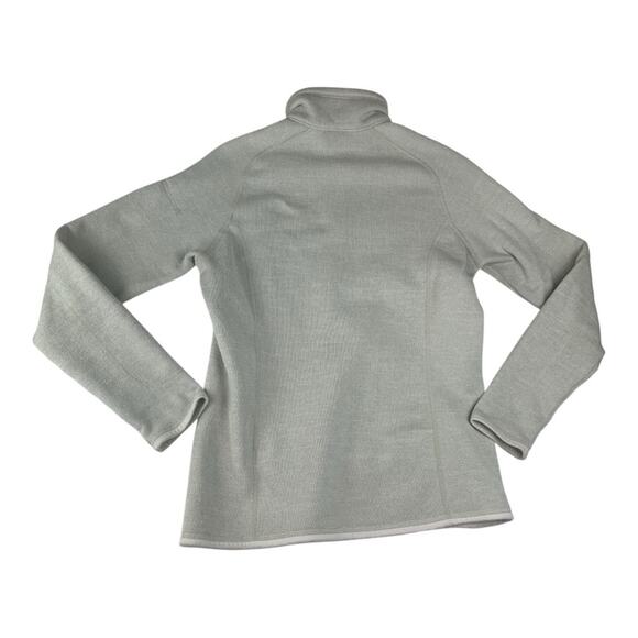 Patagonia women's medium better sweater off white cream 1/4 zip pullover outdoor - Picture 2 of 9